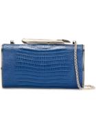 Kotur Crocodile Effect Clutch, Women's, Blue