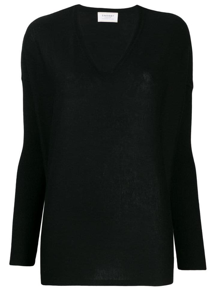 Snobby Sheep Loose Fit Sweatshirt - Black