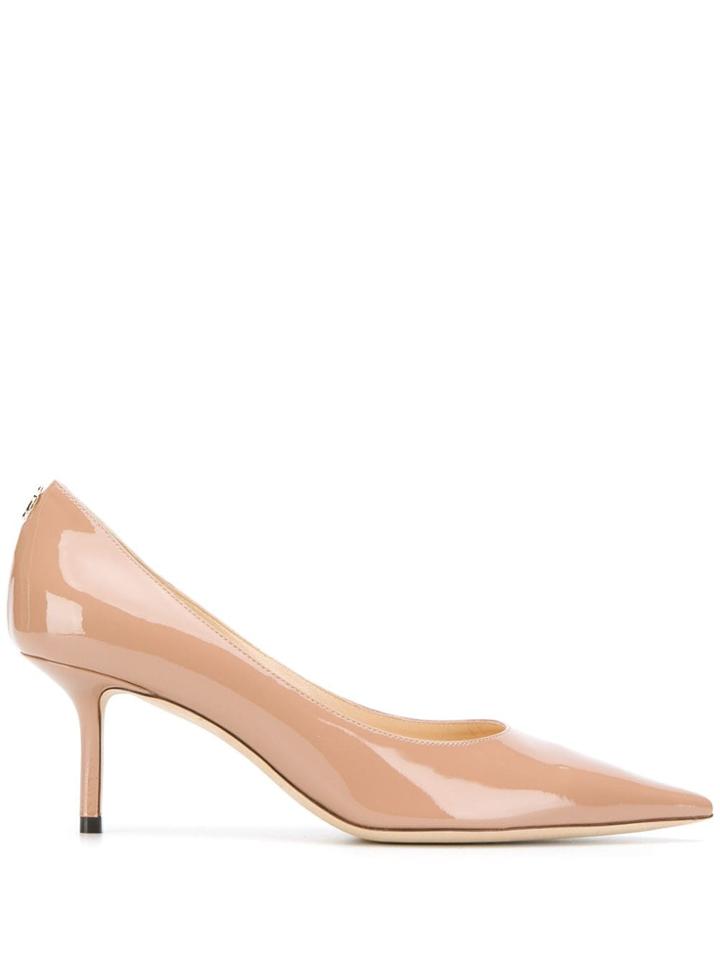 Jimmy Choo Logo Plaque Pumps - Neutrals