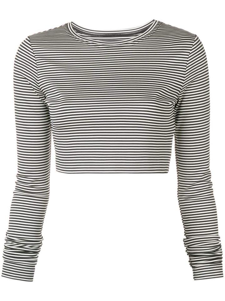 Marc Jacobs Striped Crop Top - Black