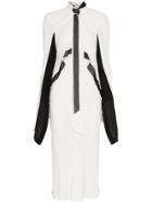 Kitx Yin Yang Knotted Asymmetric Silk Dress - White