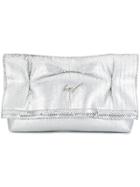 Giuseppe Zanotti Design Foldover Clutch Bag - Metallic