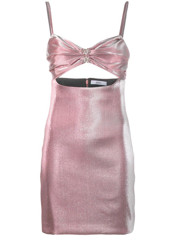 Area Cut Out Mini Dress - Pink
