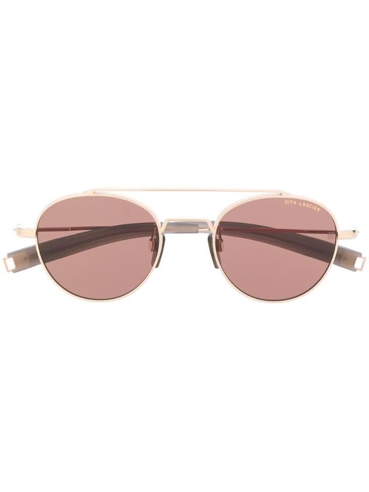 Dita Eyewear Circle Frame Sunglasses - Gold