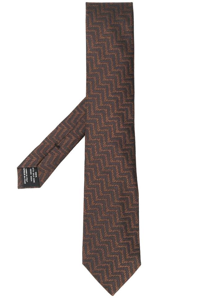 Tom Ford Herringbone Tie - Brown
