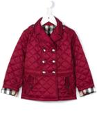 Burberry Kids Mini 'portree' Quilted Jacket, Girl's, Size: 6 Yrs, Red