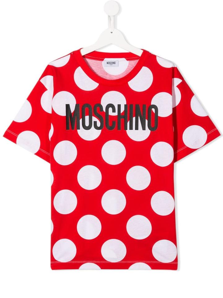 Moschino Kids Teen Polka Dot T-shirt - Red