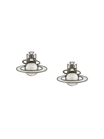 Vivienne Westwood Iris Bas Relief Earrings - White