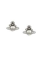 Vivienne Westwood Iris Bas Relief Earrings - White