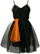 Msgm Ruffle-trimmed Tulle Dress - Black