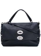 Zanellato - Large Studded Detailed Tote - Women - Leather - One Size, Blue, Leather