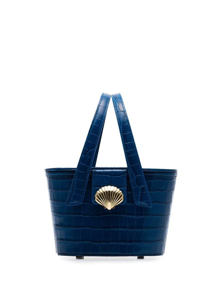 Rixo Ronnie Crocodile-effect Tote - Blue