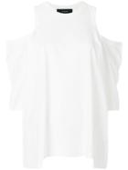 Joseph Cold-shoulder Fitted Top - White