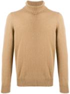 La Fileria For D'aniello Turtleneck Relaxed-fit Jumper - Brown