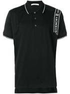Givenchy Side Logo Stripe Polo Shirt - Black
