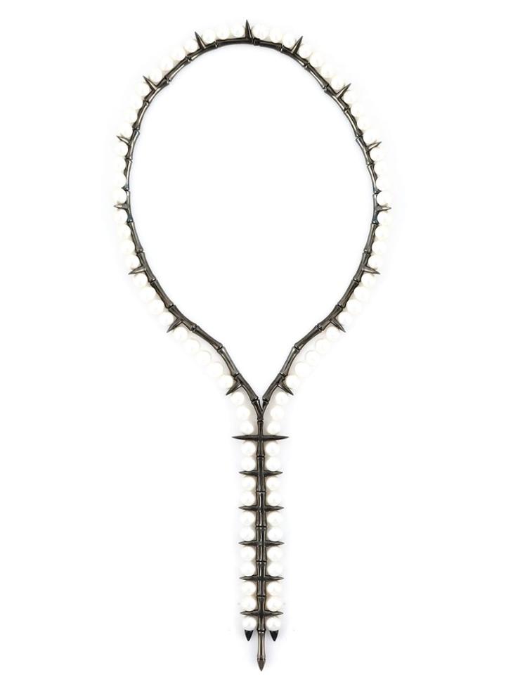 Stephen Webster Mother Of Pearl Spiked Necklace - Metallic