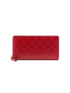 Gucci Gucci Signature Zip Around Wallet - Red