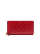 Gucci Gucci Signature Zip Around Wallet - Red