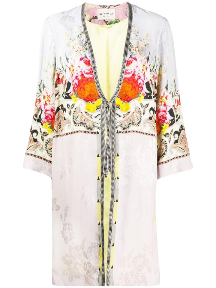 Etro Printed Robe Coat - Neutrals