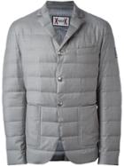 Moncler Gamme Bleu Padded Blazer, Men's, Size: 2, Grey, Feather Down/polyamide/wool