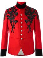 Alexander Mcqueen Beaded Band Jacket - Red