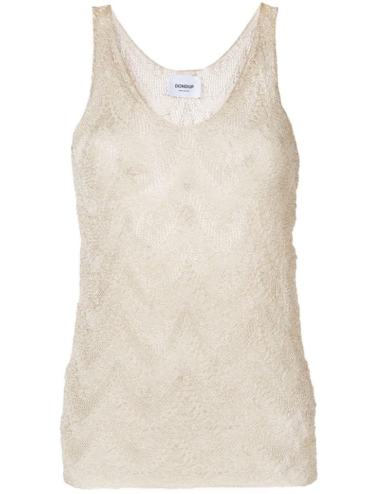 Dondup Doily Knitted Vest Top - Gold