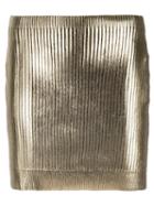 Saint Laurent Metallic (grey) Coated Mini Skirt, Women's, Size: Medium, Viscose/spandex/elastane