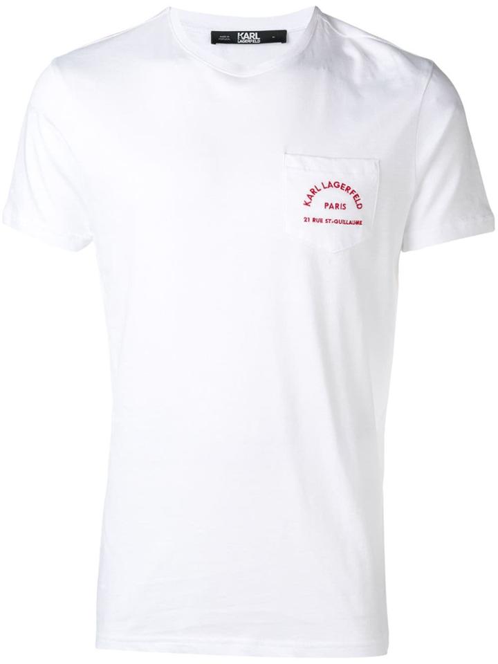 Karl Lagerfeld Chest Pocket T-shirt - White