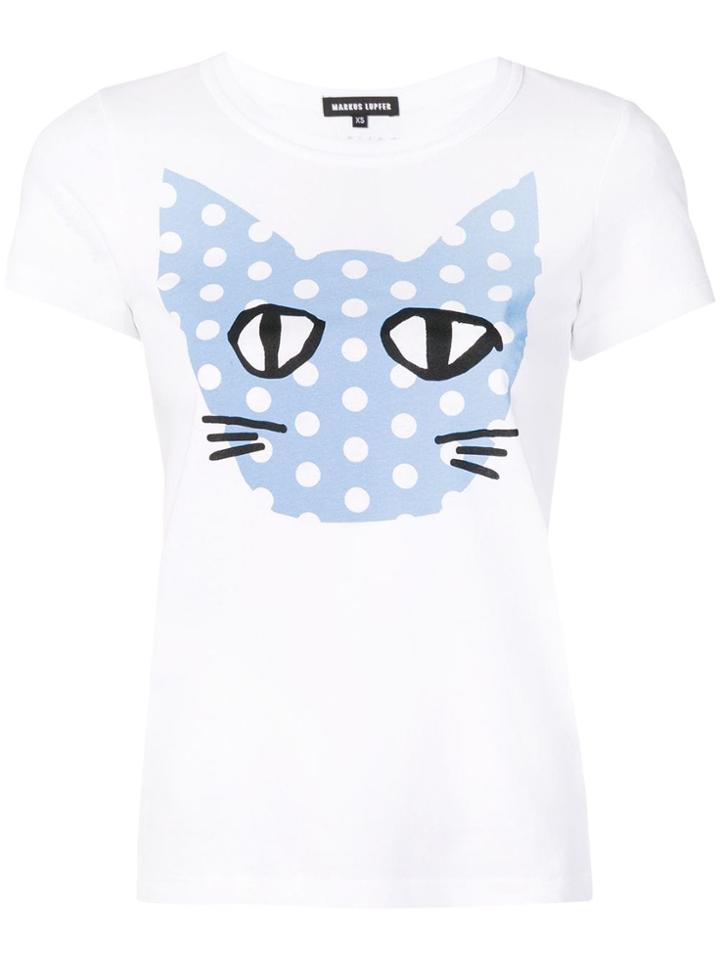 Markus Lupfer Kelly Polka Dot Coco Cat T-shirt - White