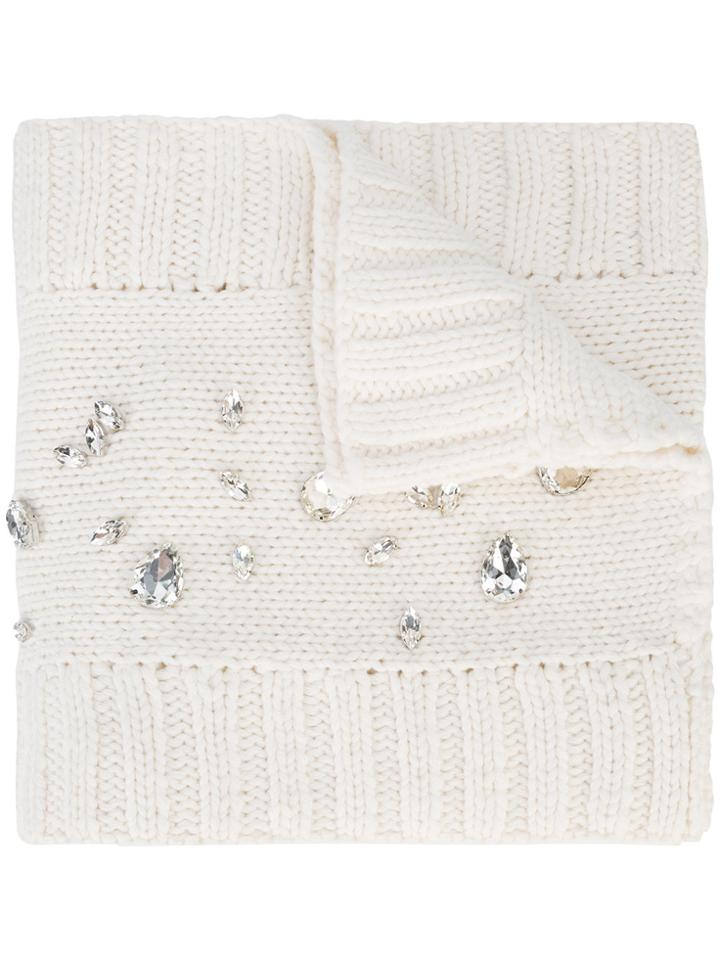 Thomas Wylde Roadhouse Crystal-embellished Scarf - White