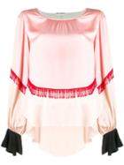 Giacobino Fringe And Frill Trim Blouse - Pink