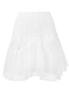 Chloé - Embroidered Tulle Skirt - Women - Silk/cotton/polyamide/acetate - 36, White, Silk/cotton/polyamide/acetate