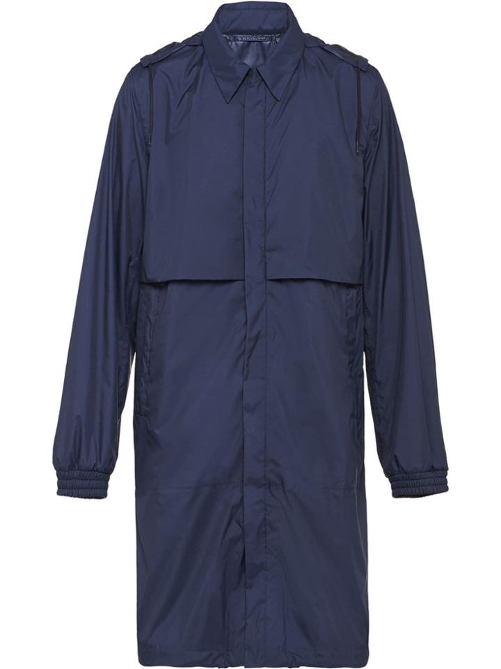 Prada Technical Zip Windbreaker - Blue