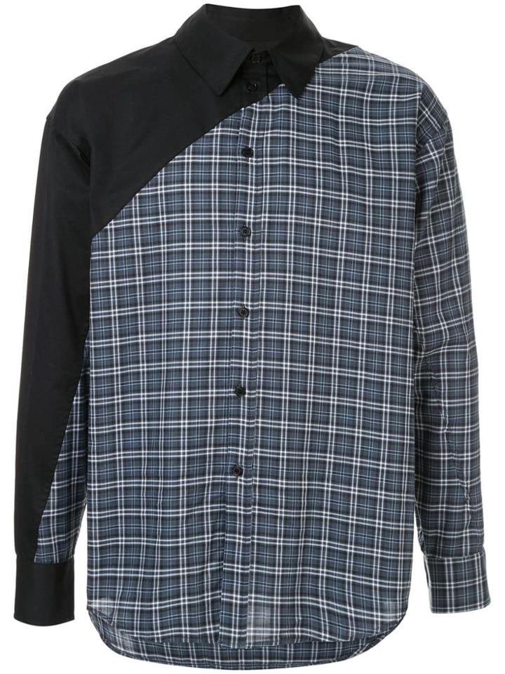 Martine Rose Contrast Panel Shirt - Blue