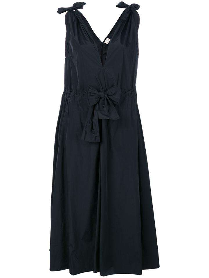 Maison Rabih Kayrouz Paper Fabric Tied Shoulder Dress - Black