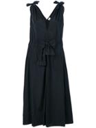Maison Rabih Kayrouz Paper Fabric Tied Shoulder Dress - Black