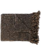 Mp Massimo Piombo Fringed Scarf - Black