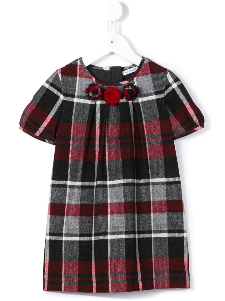 Dolce & Gabbana Kids Tartan Dress, Girl's, Size: 8 Yrs, Red