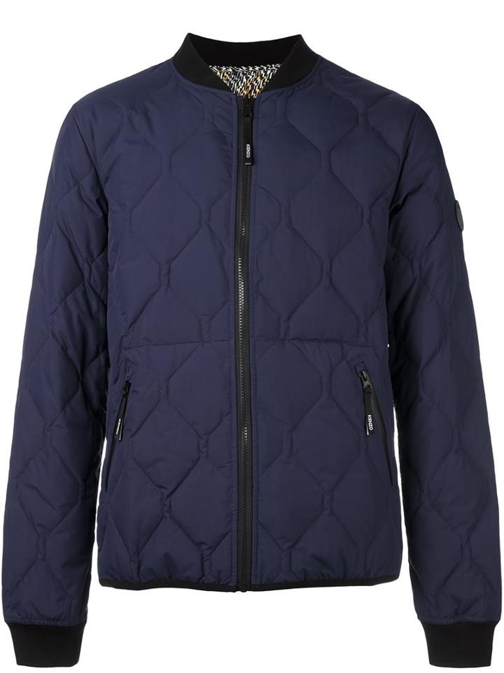 Kenzo Quilted Bomber Jacket, Men's, Size: Xs, Blue, Polyester/feather Down