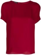 Emporio Armani Classic Silk Blouse - Red