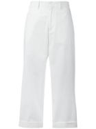 No21 Wide-legged Cropped Trousers - White