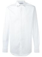 Neil Barrett Lightning Bolt Collar Shirt, Men's, Size: 41, White, Cotton
