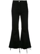 Misbhv - Denim Flared Trousers - Women - Cotton - M, Black, Cotton