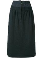 Tibi Double Waist Mid-length Skirt - Blue