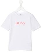 Boss Kids Logo Print T-shirt, Boy's, Size: 12 Yrs, White