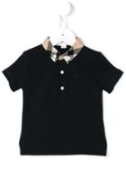 Burberry Kids Checked Collar Polo Shirt, Toddler Boy's, Size: 12 Mth, Blue