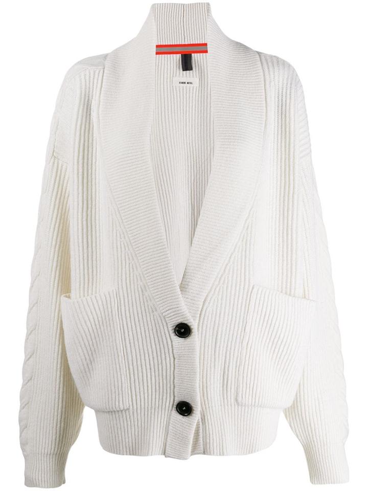 Circus Hotel Oversized Knitted Cardigan - Neutrals