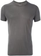 Rick Owens Cropped T-shirt, Men's, Size: Large, Grey, Silk/viscose
