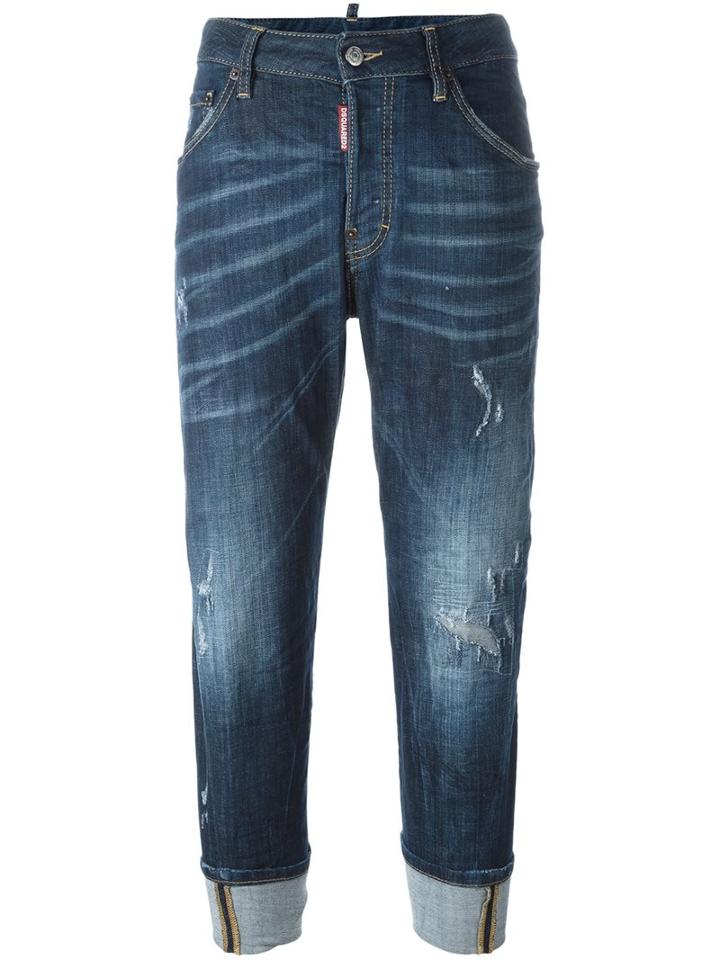 Dsquared2 'workwear' Jeans, Women's, Size: 44, Blue, Cotton/spandex/elastane