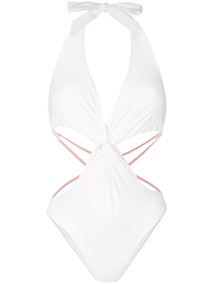 Fleur Of England Cut-detail Swimsuit - White